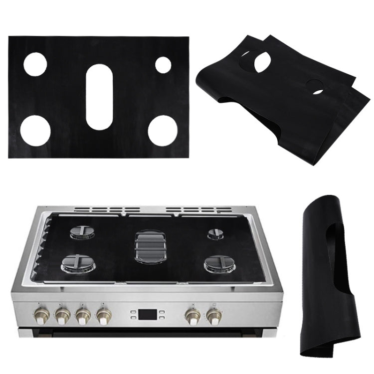 Gas Stove 5-hole Oil-proof Pad Teflon Protective Cover Anti-dirty Pad, 0.2mm, 0.3mm, 0.4mm