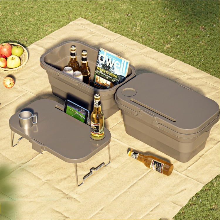 Camping Water Carry Basket Picnic Basket Outdoor Folding Box Can Be Used As Table