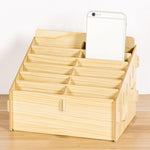 D-86 Office Conference Classroom Mobile Phone Storage Box, Style:, 12 Grids (Walnut), 12 Grids (Oak), 24 Grids (Walnut), 36 Grids (Walnut), 36 Grids (Oak), 48 Grids (Walnut), 48 Grids (Oak), 60 Grids (Walnut), 60 Grids (Oak)