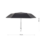 PARACHASE Carbon Fiber Light Portable Small Clever Black Glue Sunscreen Anti-UV Sun Umbrella, Black, Navy, Khaki