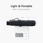 PARACHASE Carbon Fiber Light Portable Small Clever Black Glue Sunscreen Anti-UV Sun Umbrella, Black, Navy, Khaki