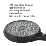 Home Handheld Silicone Supercharged Shower Nozzle, Style:, White, Black, Silver, White+Soft Tube+Space Aluminum Seat, Black+Soft Tube+Space Aluminum Seat, Silver+Soft Tube+Space Aluminum Seat