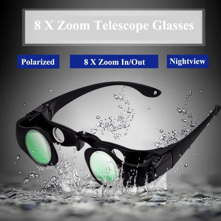 8x Fishing Binoculars Zoomable Telescope Glasses ,Style:, Only Telescope, Telescope+Gray Clip, Telescope+Yellow Clip, Telescope+Red Clip, Telescope+Gray Yellow Clip, Telescope+Gray+Red Clip, Telescope+Yellow+Red Clip, Telescope+Three-color Clip