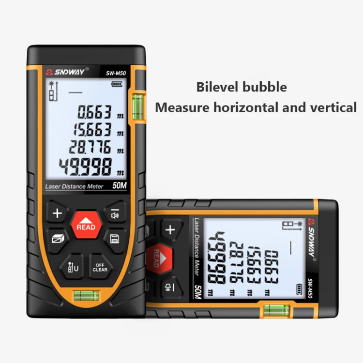 Laser Distance Meter Infrared Measuring Instrument, SNDWAY SW-M50, SNDWAY SW-M70, SNDWAY SW-M100