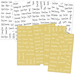 276 PCS Transparent Waterproof Spice Labels 2 Color Combination Pantry Markers