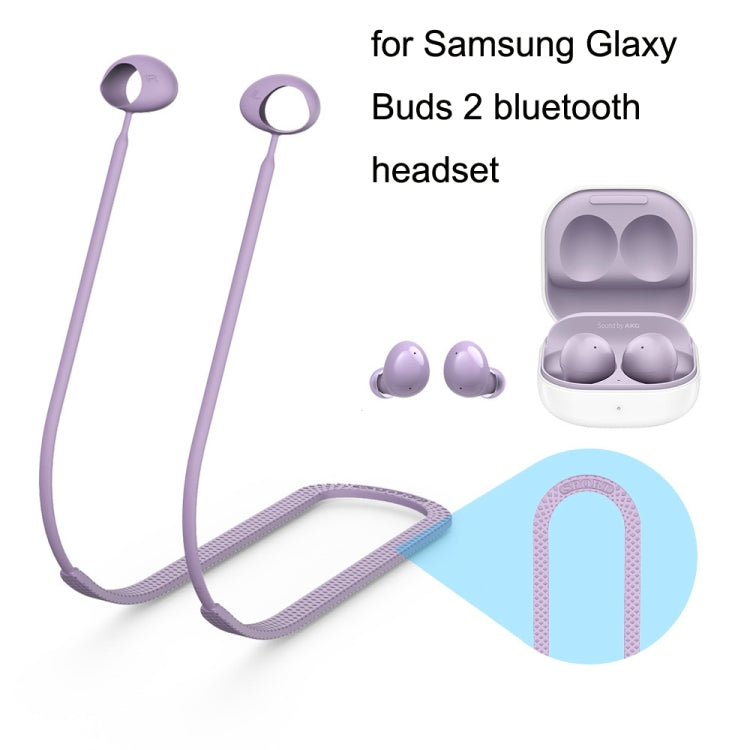 2 PCS Bluetooth Earphone Silicone Anti-Lost Cord For Samsung Glaxy Buds 2