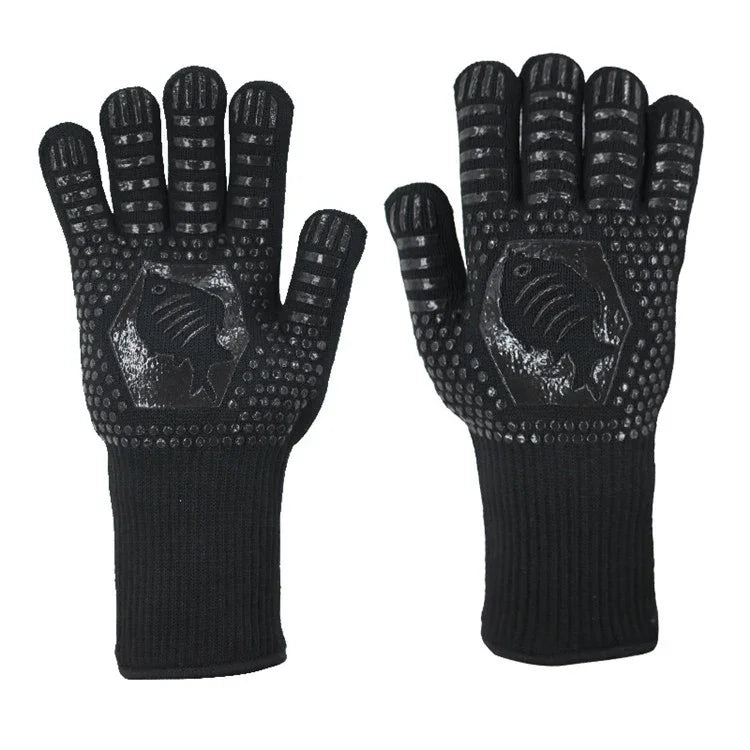 1 Pair High Temperature Resistant Silicone BBQ Gloves  Anti-Scalding Gloves, BBQ Red, BBQ Black, BBQ Blue, Big Flame Red, Big  Flame Black, Big Flame Blue, Flame Dots Red, Flame Dots  Black, Flame Dots  Blue, BBQ Flame Red, BBQ Flame Black             ...