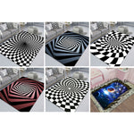 3D Stereo Rectangular Visual Geometric Living Room Carpet, 40x60cm, 50x80cm, 60x90cm, 80x120cm, 80x160cm, 120x160cm, 140x200cm