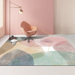 Modern Abstract Geometric Living Room Rug Coffee Table Cushion, 50x80cm, 60x90cm