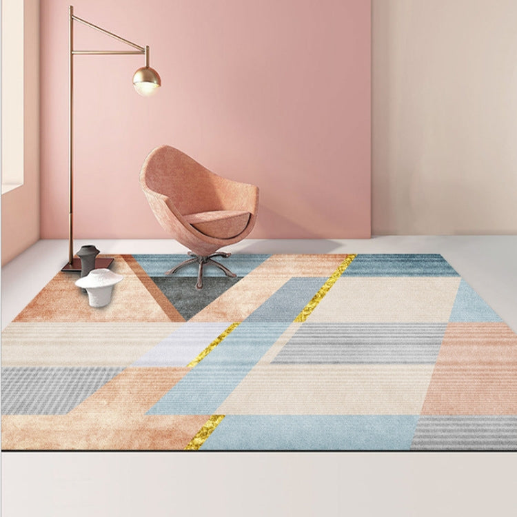 Modern Abstract Geometric Living Room Rug Coffee Table Cushion, 50x80cm, 60x90cm