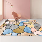 Modern Abstract Geometric Living Room Rug Coffee Table Cushion, 80x120cm, 80x160cm