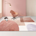 Modern Abstract Geometric Living Room Rug Coffee Table Cushion, 140x200cm