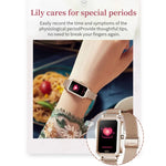 LOANIY HT2 1.28 Inch Heart Rate Detection Pedometer Smart Watch, Gold Steel