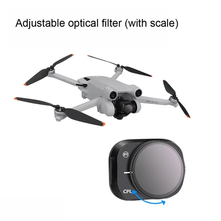 RCSTQ Aluminum Alloy Adjustable Filter Accessories for DJI Mini 3 Pro,Style: UV+CPL+ND8+ND16+ND32+ND64 6 In 1, CPL, ND8, ND16, ND32, ND64, 4 In 1 Set, 6 In 1 Set