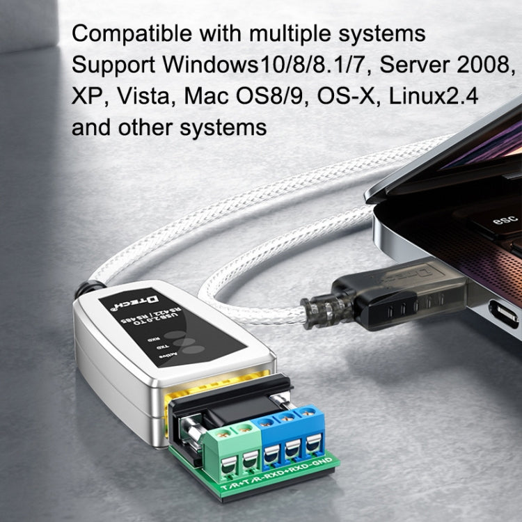 DTECH DT-5119 0.5m USB To RS485/422 Industrial Converter Serial Line Communication Adapter, DT-5119 0.5m