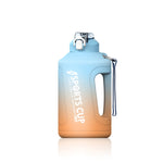 Large Capacity Gradient Straw Cup Sports Bottle With Scale, 1500ml, 2300ml, 3800ml