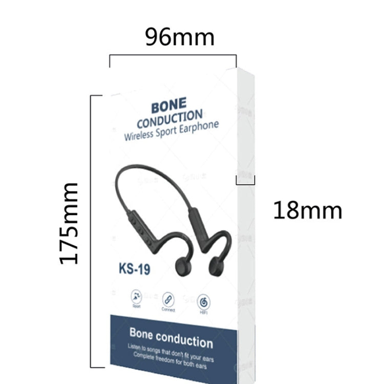 KS-19 Bluetooth Headset Sound Conducting Hanging Neck Business Headphones, KS-19 Black