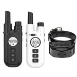 Intelligent Remote Control Dog Trainer Automatic Barking Stop Collar, Collar Black, Collar White