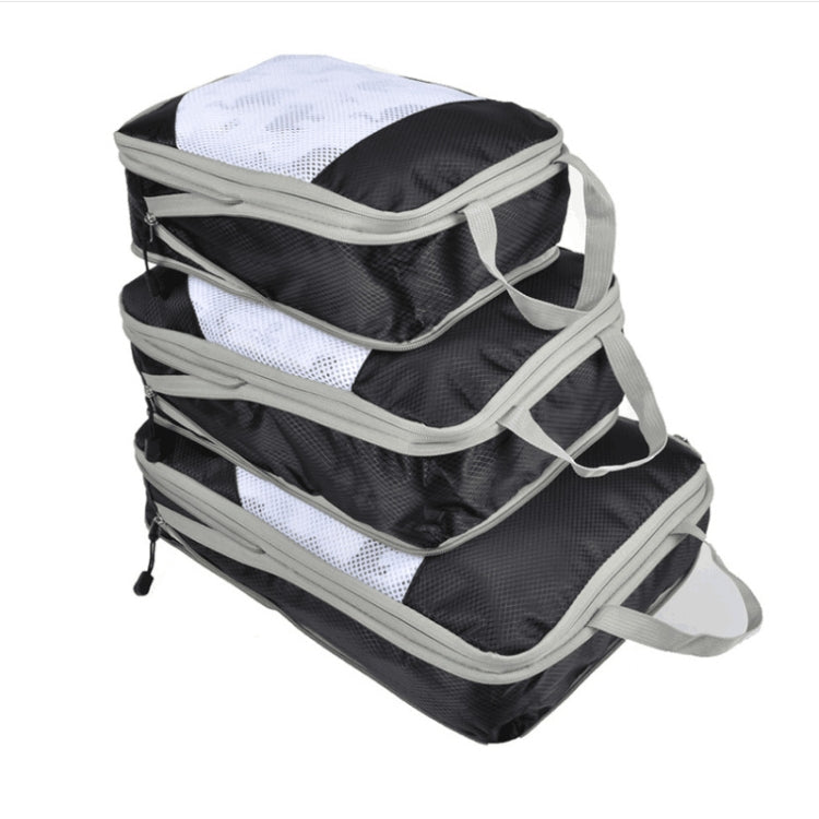 3 PCS/Set Travel Waterproof Compression Clothes Storage Bag, Orange With Net, Nevy With Net, Pink With Net, Red With Net, Green With Net, Gray With Net, Black With Net, Gray Without Net, Black Without Net, Red Without Net, Blue Without Net             ...