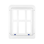Pet Plaid Door For Screen Window Door Hole With Automatic Closure Lockable, 34cmx 44cm White