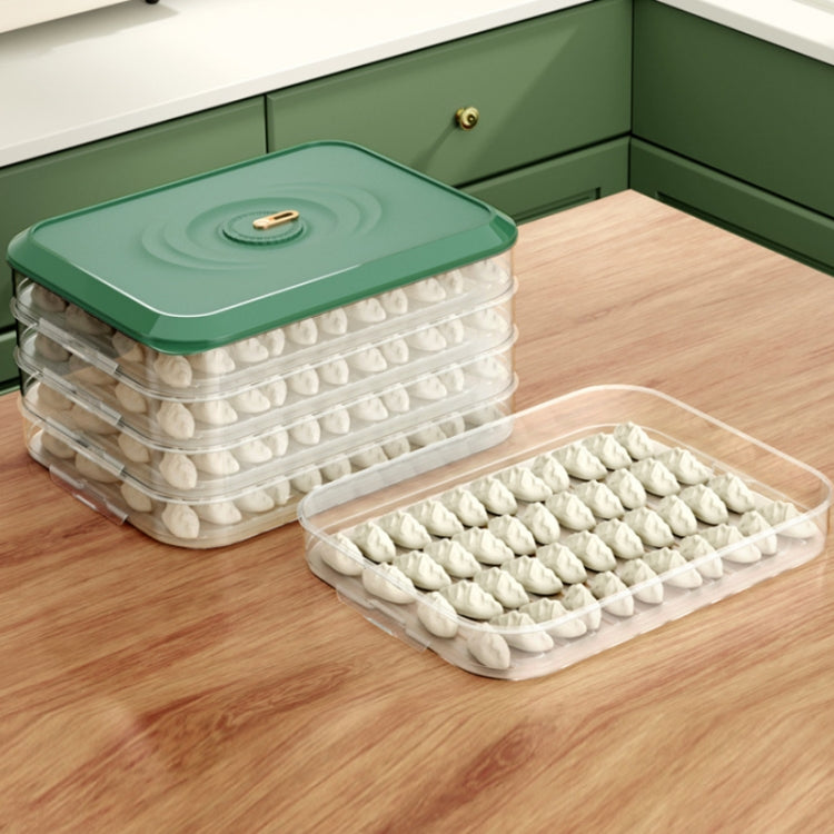 Household Refrigerator Freezer Large Capacity Dumpling Box, Capacity:, One Layer (Green), Two Layers (White), Two Layers (Green), Three Layers (White), Four Layers (White), Four Layers (Green)