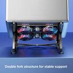 Laptop Radiator Bracket Folding Storage Air-cooled Cooling Base,Style:, Four Fan