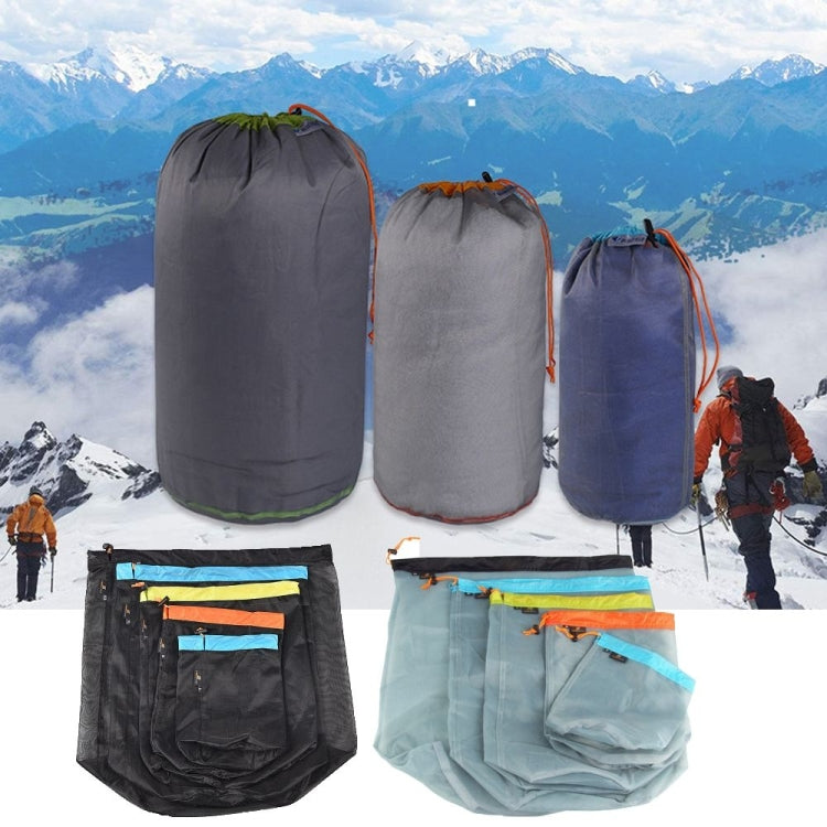 LUCKSTONE WSD2005020 Lightweight Mesh Organizing Storage Bag, Size:, S (Gray Blue), M (Gray Orange), L (Gray Green), XL (Gray Blue), XXL (Gray Black), S (Black Blue), M (Black Orange), L (Black Green), XL (Black Blue), XXL (Black Black)