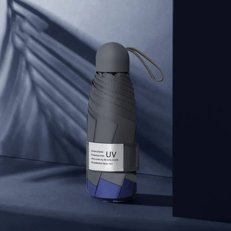 LY-0621 Five-Fold Six-bone Umbrella Simple Black Glue Sunscreen Umbrella, Six-bone Turmeric, Six-bone Midsummer Pink, Six-bone Haze Blue, Six-bone Matcha Green, Six-bone Navy, Six-bone Ink Green