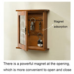 Entry Wooden Wall Hanging Key Storage Box, Spec:, Old Colors, Blue, Old with 3 Seamless Nails, Blue with 3 Seamless Nails