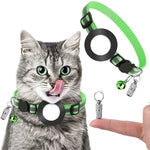 Pet Anti Lost Address Pendant Collar with Bell for AirTag 2nd Gen / AirTag 1st Gen, Green, Purple, Black, Pink, Orange, Blue