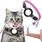 Pet Anti Lost Address Pendant Collar with Bell for AirTag 2nd Gen / AirTag 1st Gen, Green, Purple, Black, Pink, Orange, Blue
