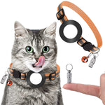 Pet Anti Lost Address Pendant Collar with Bell for AirTag 2nd Gen / AirTag 1st Gen, Green, Purple, Black, Pink, Orange, Blue