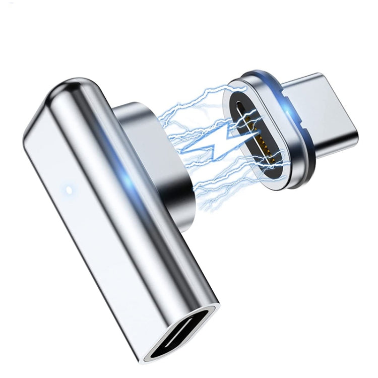 TZ30 PD100W 24Pin Fast Charge Type-C / USB-C Magnetic Elbow Adapter For MacBook Notebook Connector