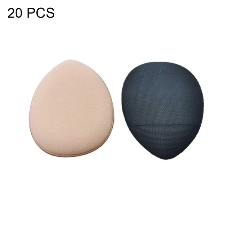 2 Sets/20pcs Packaging Random Color Delivery Mini Leather Wet and Dry Makeup Finger Puff, 20 PCS Blue, 20 PCS White, 20 PCS Dark Skin-color, 20 PCS Pink Purple, 20 PCS Black, 2 Sets/20pcs Mixed-colors