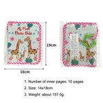 Baby Growth Memorial Cloth Photo Album With Mirror, Red, Green