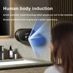 W2 Wall-mounted USB Charging  Automatic Foam Soap Dispenser With Time Temperature Display, White, Black