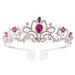 G2888 Crystal Diamond Wedding Party Braided Hair Crown Show Headband, Silver White, Silver, Gold, Rose Gold, AB Colorful, White+Pink, Pink, Blue, No Comb Rose Gold, No Comb Gold, Colorful Opal, Colorful, Purple Red Diamond, Light Purple, Light Green   ...