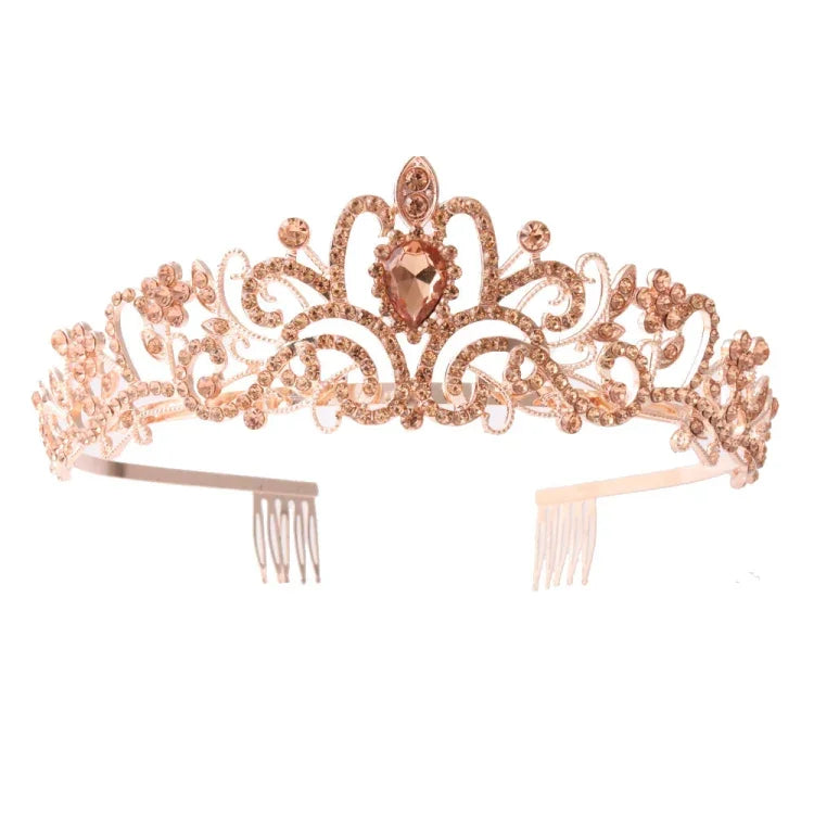 G2888 Crystal Diamond Wedding Party Braided Hair Crown Show Headband, Silver White, Silver, Gold, Rose Gold, AB Colorful, White+Pink, Pink, Blue, No Comb Rose Gold, No Comb Gold, Colorful Opal, Colorful, Purple Red Diamond, Light Purple, Light Green   ...