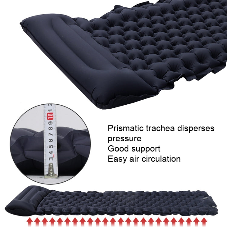 TPU Inflatable Sleeping Pad Camps Outdoor Waterproof Single Travel Cushion, Army Green, Navy)