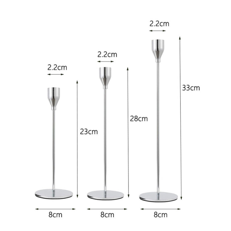 3 PCS / Set Home Decoration Wedding Wrought Iron Candle Holder, Style:, 3 PCS / Set Thin Bottom (Black), 3 PCS / Set Thin Bottom (Imitation Gold), 3 PCS / Set Thin Bottom (Silver), 3 PCS / Set Thin Bottom (Gold), 3 PCS / Set Thick Bottom (Black)       ...