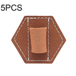 5 PCS Capacitive Pen Bag Self Adhesive Pen Holder PU Pen Clip,Style:, Hexagonal Black, Hexagonal Blue, Hexagonal Orange, Hexagonal Red, Hexagonal Brown, Hexagon Double Black, Rectangular Double Black, Round