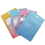 100PCS Aluminum Foil Ziplock Bag Jewelry Data Cable Sealed Packaging Bag, Size:, 7.5x10cm (Pink Gradually Purple), 7.5x10cm (Blue Gradually Pink), 7.5x10cm (Blue Gradient), 7.5x10cm (Yellow Gradient), 8.5x13cm (Pink Gradually Purple)                   ...