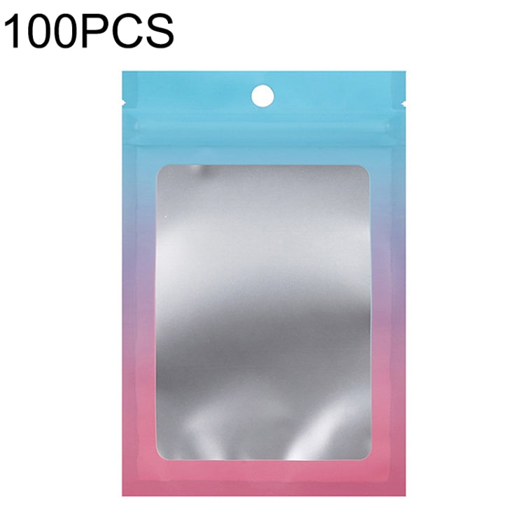 100PCS Aluminum Foil Ziplock Bag Jewelry Data Cable Sealed Packaging Bag, Size:, 7.5x10cm (Pink Gradually Purple), 7.5x10cm (Blue Gradually Pink), 7.5x10cm (Blue Gradient), 7.5x10cm (Yellow Gradient), 8.5x13cm (Pink Gradually Purple)                   ...