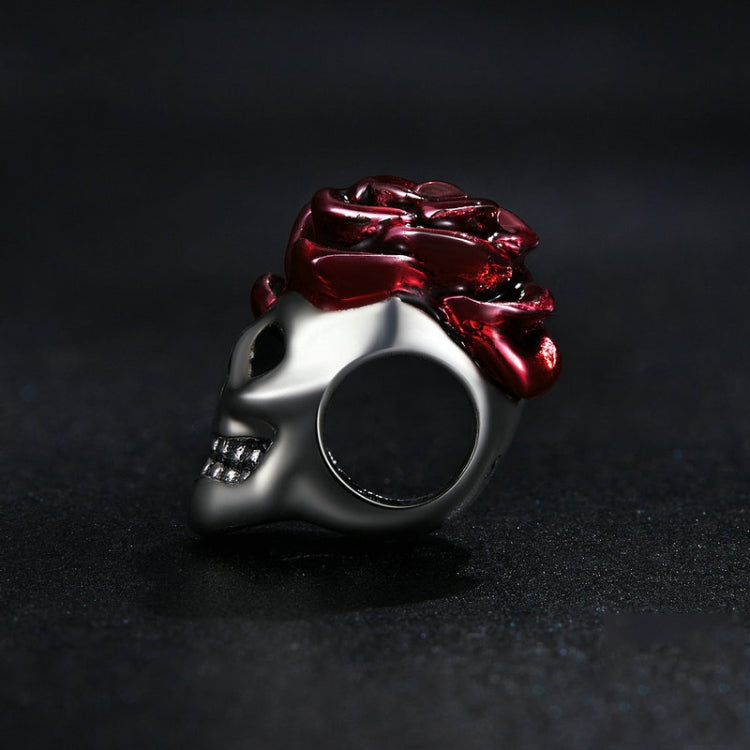 SCC2403 Halloween Rose Skull Skeleton Pearl 925 Silver Bracelet Accessories, SCC2403