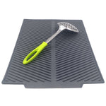 Silicone Drain Pad Kitchen Multifunctional Thermal Insulation Drying Pad, Green, Grey