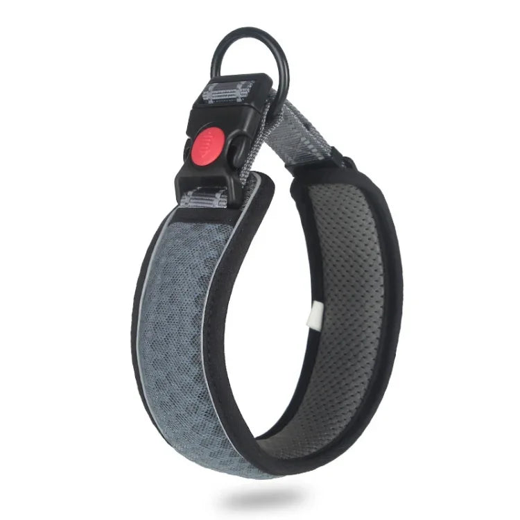 Honeycomb Net Dog Collar Neck Collar Breathable Reflective Anti-Strangle Collar, XS, S, M, L, XL