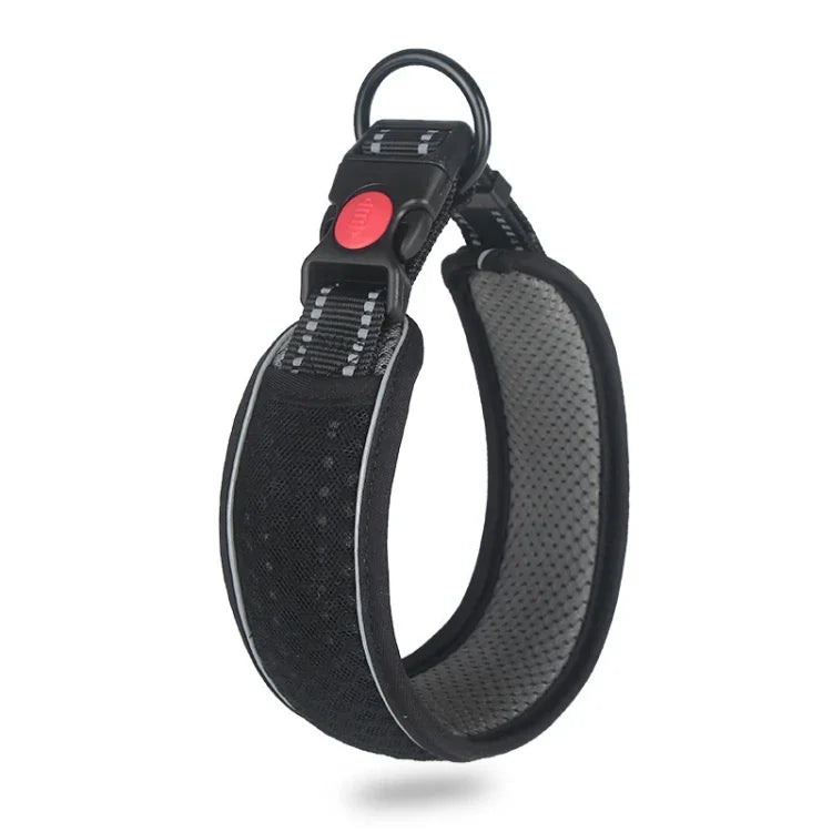 Honeycomb Net Dog Collar Neck Collar Breathable Reflective Anti-Strangle Collar, XS, S, M, L, XL