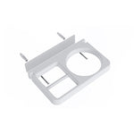 2-in-1 Hair Dryer Wall Mount Bracket Bathroom Shelf, White, Black