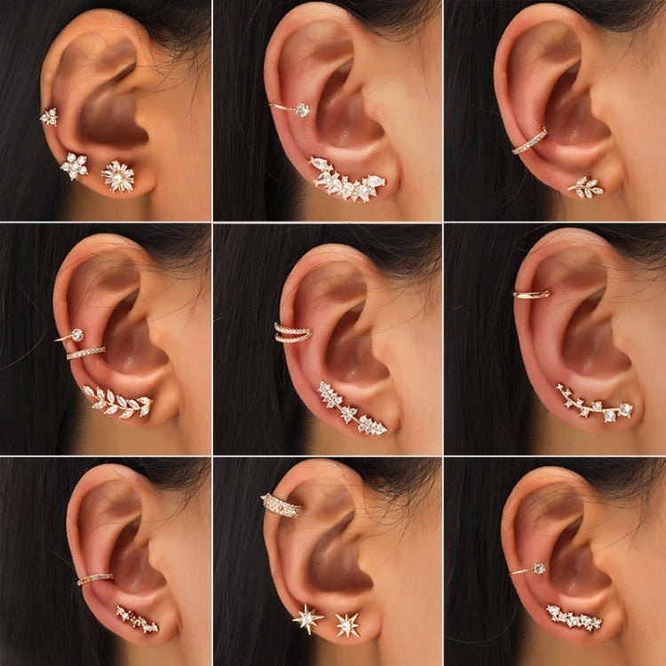 Simple Small Drilling Lug Clip Geometric Zircon Earrings, DZ-523, DZ-522, DZ-520, DZ-519, DZ-518, DZ-517, DZ-516, DZ-515, DZ-514, DZ-513, DZ-512, DZ-510, DZ-509