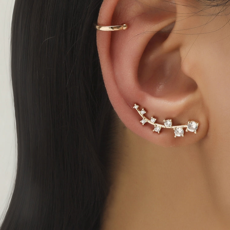 Simple Small Drilling Lug Clip Geometric Zircon Earrings, DZ-523, DZ-522, DZ-520, DZ-519, DZ-518, DZ-517, DZ-516, DZ-515, DZ-514, DZ-513, DZ-512, DZ-510, DZ-509